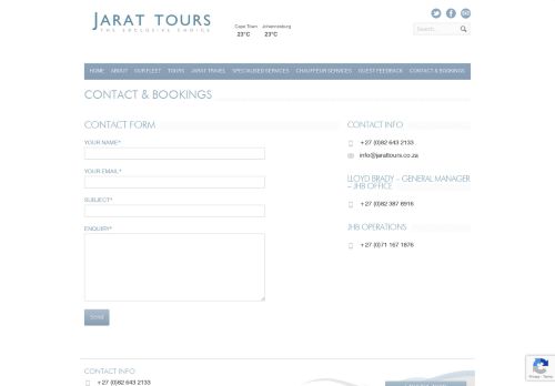
                            5. CONTACT & BOOKINGS | Jarat Tours