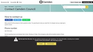 
                            6. Contact Camden Council - Camden Council