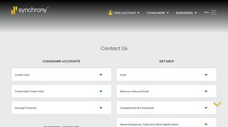 
                            11. Contact | Customer Service, Account Log In & Complaints - Synchrony