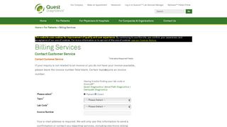 
                            5. Contact Customer Service - Quest Diagnostics