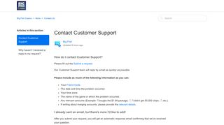 
                            8. Contact Customer Support – Big Fish Casino