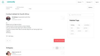 
                            9. Contact details for South Africa - Airbnb Community