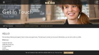 
                            6. Contact Details – Get In Touch With Us - Caffè Nero UK