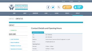 
                            8. Contact - Drogheda Credit Union