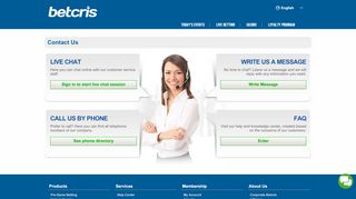 
                            7. Contact Email - BETCRIS Sports Betting Casino and Poker Games