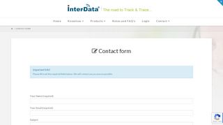 
                            8. Contact form | Inter-Data