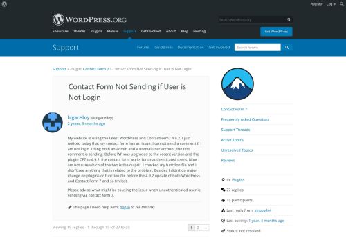 
                            10. Contact Form Not Sending if User is Not Login | WordPress.org