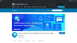 
                            2. Contact Form7 Widget For Elementor Page Builder | WordPress.org