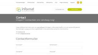 
                            3. Contact gegevens Informat Software