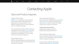 
                            8. Contact - How to Contact Us - Apple