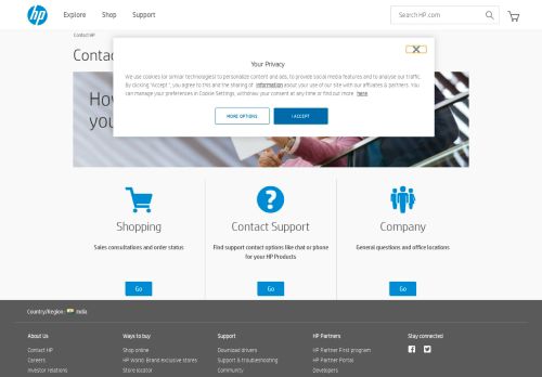 
                            4. Contact HP | HP® India