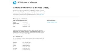 
                            7. Contact HP Software as a Service - SaaS
