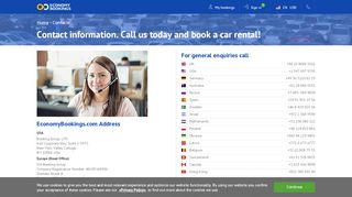 
                            4. Contact information. Call us today and book a car rental!