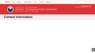 
                            8. Contact Information | National Telecommunications Commission ...