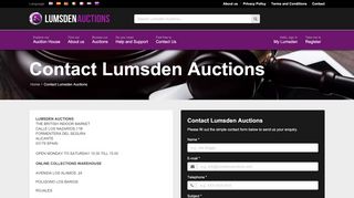 
                            7. Contact Lumsden Auctions