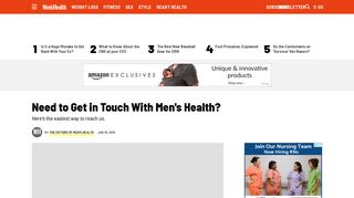 
                            2. Contact Men's Health | Men's Health