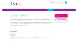 
                            4. Contact met LVO · Stichting LVO