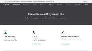 
                            2. Contact Microsoft - Support for Dynamics | Microsoft ...