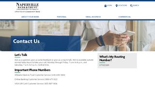 
                            13. Contact - Naperville Bank & Trust