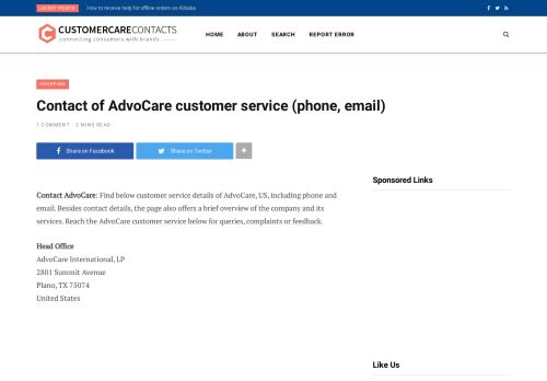 
                            5. Contact of AdvoCare customer service (phone, email) | Customer Care ...