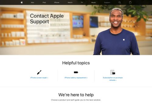 
                            12. Contact - Official Apple Support