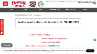 
                            11. Contact Our Fleet Manager | Tustin Toyota