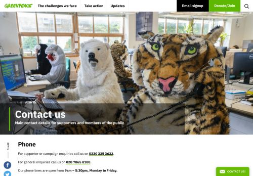 
                            3. Contact our support team | Greenpeace UK
