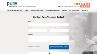 
                            3. Contact Pure Now: 1800 844 023 | Pure Telecom