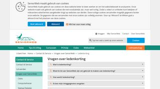 
                            11. Contact & Service > Vragen over ledenkorting | SeniorWeb