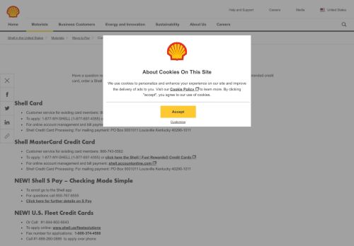 
                            3. Contact Shell Cards | Shell United States - Shell Oil