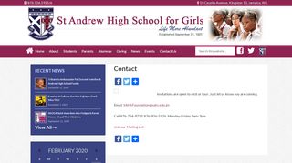
                            3. Contact - St. Andrew High School for Girls