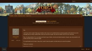 
                            1. Contact Support: - login problem | Forge of Empires Forum