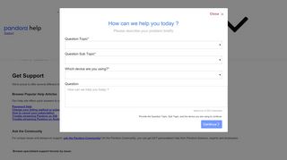 
                            7. Contact Support - Pandora Help