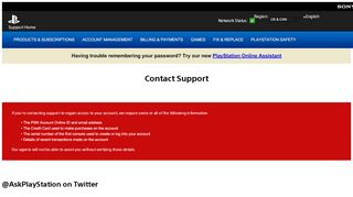 
                            2. Contact Support - PlayStation Support