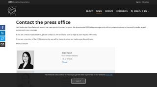 
                            7. Contact the press office | CERN