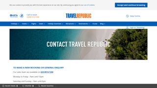
                            7. Contact Travel Republic