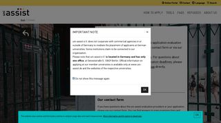 
                            8. Contact | uni-assist e.V.