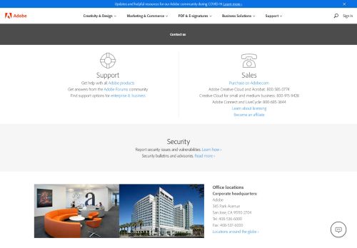 
                            8. Contact us | Adobe