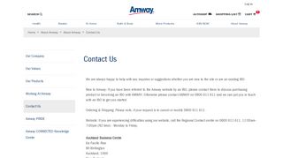 
                            4. Contact Us | Amway of New Zealand