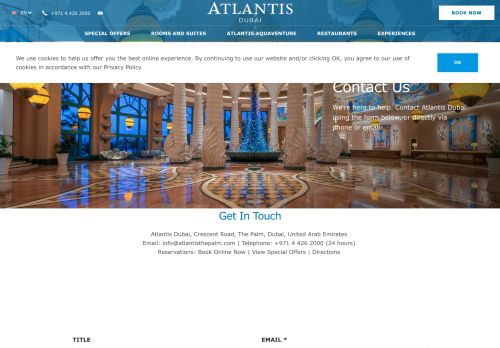 
                            6. Contact Us | Atlantis The Palm Dubai