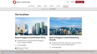 
                            8. Contact us | Bank of Singapore