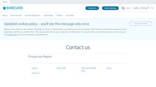 
                            8. Contact us | Barclays | Barclays