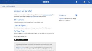 
                            5. Contact Us By Chat | GEICO