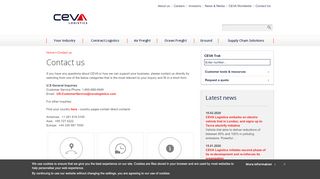 
                            7. Contact us | CEVA Logistics