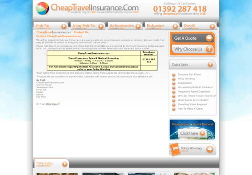 
                            7. Contact Us - Cheap Travel Insurance