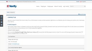 
                            12. Contact Us - E-Verify
