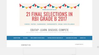 
                            4. CONTACT US – EduTap- Learn. Discuss. Compete