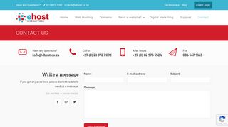
                            4. Contact us - eHost - Ehost Web Services
