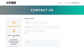 
                            7. Contact Us - Fido Solutions