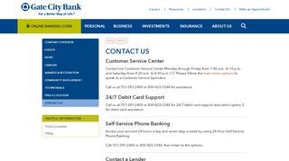 
                            9. Contact Us - Gate City Bank